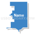 South Jacksonville No. 4 precinct, Morgan County, Illinois (Solid Fill with Shadow)