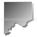 Cottage township, Saline County, Illinois (Gray Gradient Fill with Shadow)