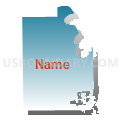 Gardner township, Sangamon County, Illinois (Blue Gradient Fill with Shadow)