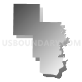 Sandusky precinct, Alexander County, Illinois (Gray Gradient Fill with Shadow)