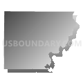 Charleston township, Coles County, Illinois (Gray Gradient Fill with Shadow)