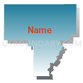 Eddyville No. 6 precinct, Pope County, Illinois (Blue Gradient Fill with Shadow)