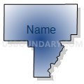 Eddyville No. 6 precinct, Pope County, Illinois (Radial Fill with Shadow)