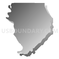 Busseron township, Knox County, Indiana (Gray Gradient Fill with Shadow)