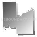 Brownstown township, Jackson County, Indiana (Gray Gradient Fill with Shadow)