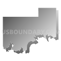 Sigourney township, Keokuk County, Iowa (Gray Gradient Fill with Shadow)