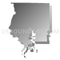 Monroe township, Linn County, Iowa (Gray Gradient Fill with Shadow)