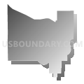 Van Buren township, Van Buren County, Iowa (Gray Gradient Fill with Shadow)