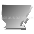 Washington township, Fremont County, Iowa (Gray Gradient Fill with Shadow)