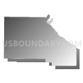 Columbus City township, Louisa County, Iowa (Gray Gradient Fill with Shadow)