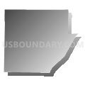 Jefferson township, Lee County, Iowa (Gray Gradient Fill with Shadow)