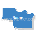 Kansas City city, Wyandotte County, Kansas (Solid Fill with Shadow)