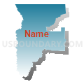 District 8, Acadia Parish, Louisiana (Blue Gradient Fill with Shadow)