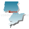 District 6, Washington Parish, Louisiana (Blue Gradient Fill with Shadow)
