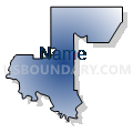 District 1, Calcasieu Parish, Louisiana (Radial Fill with Shadow)