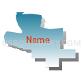 District 5, Calcasieu Parish, Louisiana (Blue Gradient Fill with Shadow)