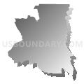 District 2, Union Parish, Louisiana (Gray Gradient Fill with Shadow)