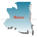 District 2, Union Parish, Louisiana (Blue Gradient Fill with Shadow)