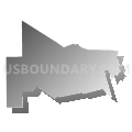 District 1, Ascension Parish, Louisiana (Gray Gradient Fill with Shadow)