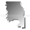 District 4, Bossier Parish, Louisiana (Gray Gradient Fill with Shadow)