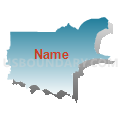 District 1, Tensas Parish, Louisiana (Blue Gradient Fill with Shadow)