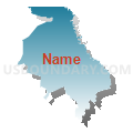 District 6, St. Tammany Parish, Louisiana (Blue Gradient Fill with Shadow)
