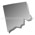 Passamaquoddy Indian Township Reservation, Washington County, Maine (Gray Gradient Fill with Shadow)