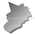Topsfield town, Essex County, Massachusetts (Gray Gradient Fill with Shadow)