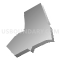 Woburn city, Middlesex County, Massachusetts (Gray Gradient Fill with Shadow)