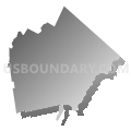 Hardwick town, Worcester County, Massachusetts (Gray Gradient Fill with Shadow)