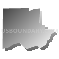 Manistique city, Schoolcraft County, Michigan (Gray Gradient Fill with Shadow)