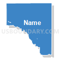 County subdivisions not defined, Marquette County, Michigan (Solid Fill with Shadow)