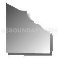 Beaugrand township, Cheboygan County, Michigan (Gray Gradient Fill with Shadow)