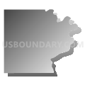Oronoko charter township, Berrien County, Michigan (Gray Gradient Fill with Shadow)