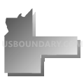 L'Anse township, Baraga County, Michigan (Gray Gradient Fill with Shadow)