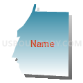 Manistee township, Manistee County, Michigan (Blue Gradient Fill with Shadow)