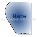 Hamlin township, Mason County, Michigan (Radial Fill with Shadow)