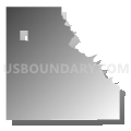 West Heron Lake township, Jackson County, Minnesota (Gray Gradient Fill with Shadow)