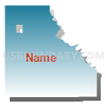 West Heron Lake township, Jackson County, Minnesota (Blue Gradient Fill with Shadow)