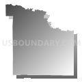 Agassiz township, Lac qui Parle County, Minnesota (Gray Gradient Fill with Shadow)