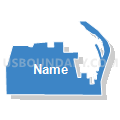 Baytown township, Washington County, Minnesota (Solid Fill with Shadow)