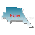 Lake City city, Wabasha County, Minnesota (Blue Gradient Fill with Shadow)