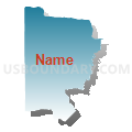 Northwest Koochiching UT, Koochiching County, Minnesota (Blue Gradient Fill with Shadow)