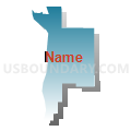 Fridley city, Anoka County, Minnesota (Blue Gradient Fill with Shadow)