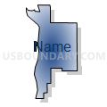 Fridley city, Anoka County, Minnesota (Radial Fill with Shadow)