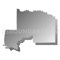 District 2, Lafayette County, Mississippi (Gray Gradient Fill with Shadow)