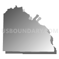 Goebel township, Oregon County, Missouri (Gray Gradient Fill with Shadow)