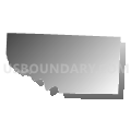 North Lindsey township, Benton County, Missouri (Gray Gradient Fill with Shadow)