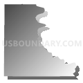Jackson township, Buchanan County, Missouri (Gray Gradient Fill with Shadow)