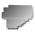 Varner township, Ripley County, Missouri (Gray Gradient Fill with Shadow)